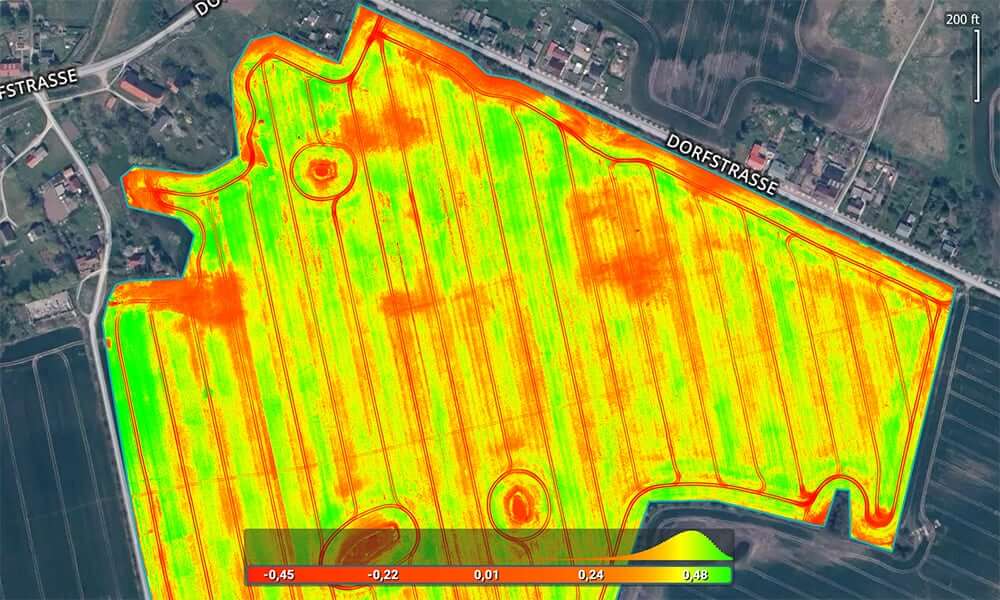Pix4Dfields_NDVI_map drone crop scouting, crop scouting nova scotia, new brunswick, pei, precision agriculture